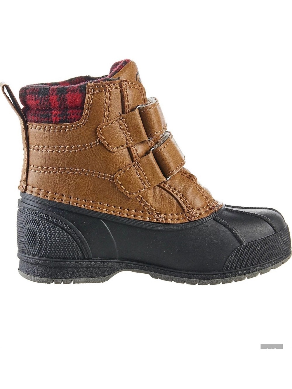 Magellan Outdoors Tan Black Duck Buffalo Plaid Boots Toddler SZ 8